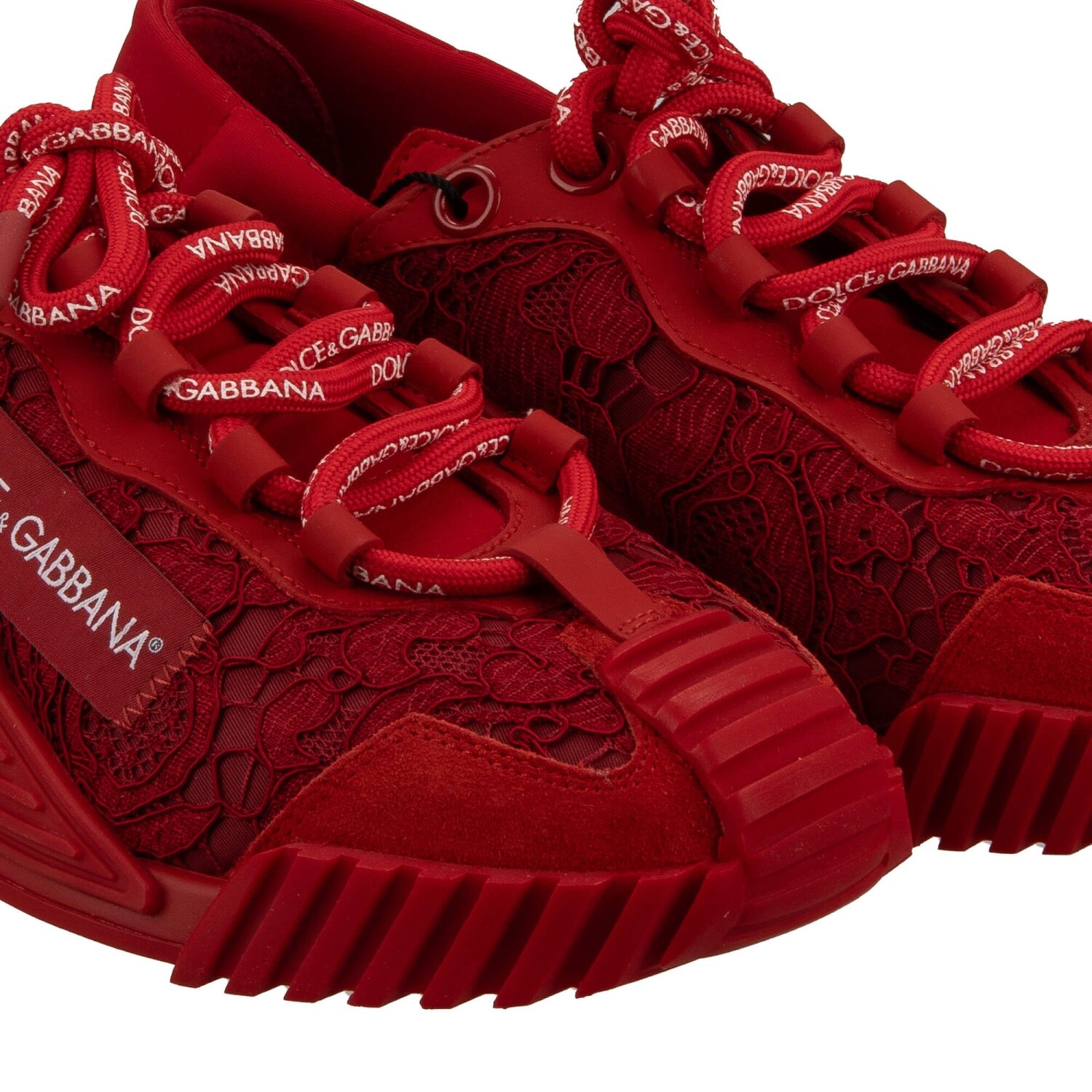 DOLCE & GABBANA DOLCE & GABBANA DAMEN TAORMINA SPITZE DG LOGO SNEAKER NS1 ROT