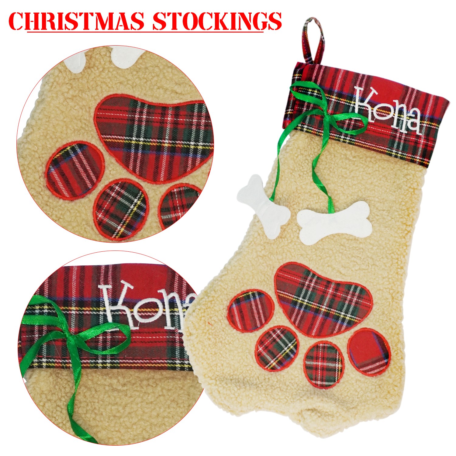 Trimming Shop Lot De 1 2 4 Chaussette De Noël Pour Animaux En Jute