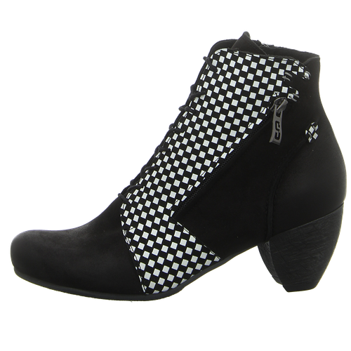 SIMEN SIMEN DAMEN STIEFELETTEN 3991A SCHWARZ WEISS SCHWARZ 1212791