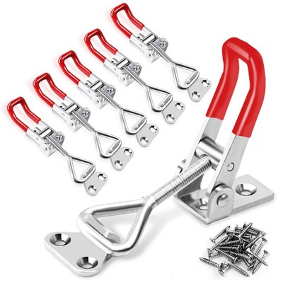 Heavy Duty Toggle Latch Clamp - 6 Pack Adjustable Lock Latches, 330Lbs Pull