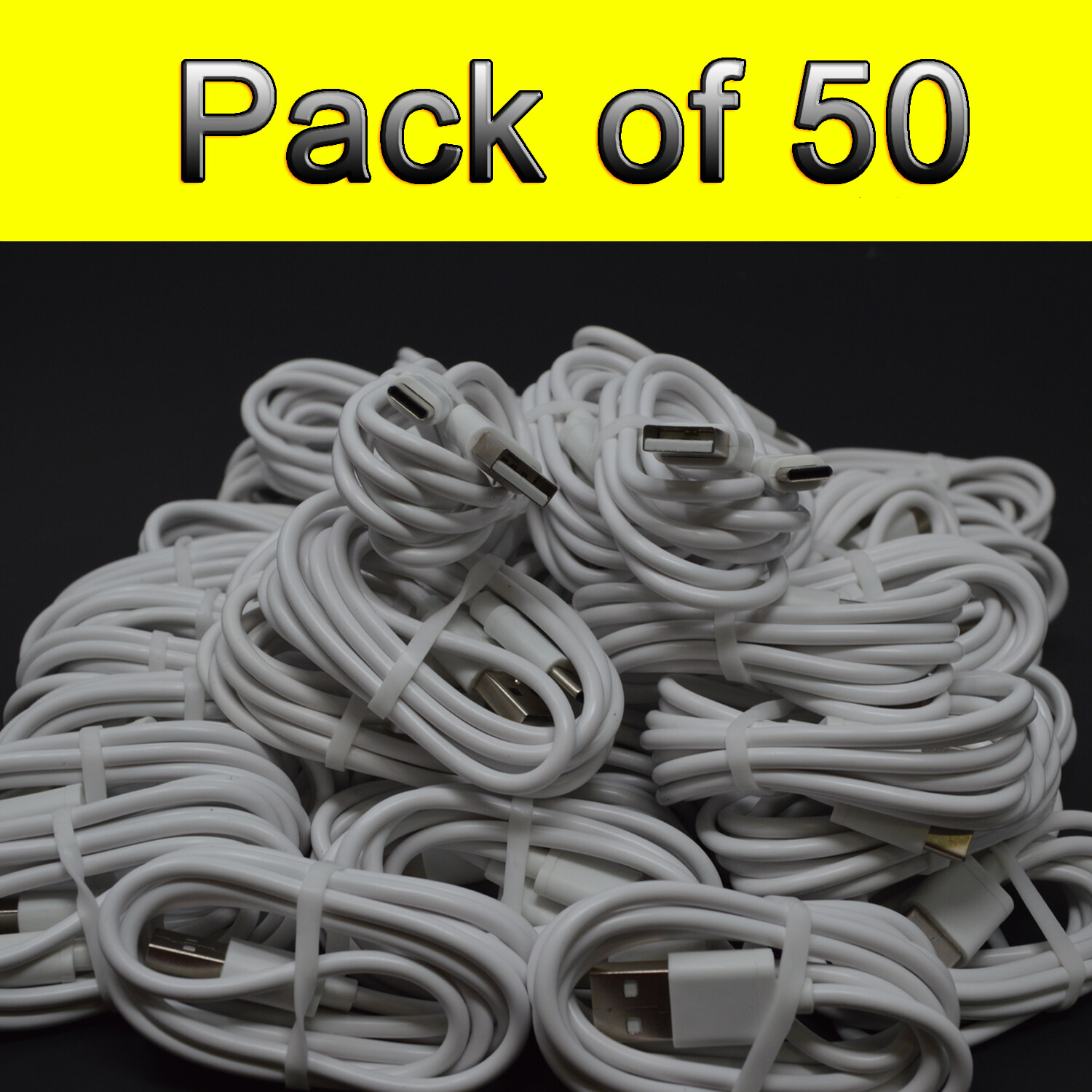 [LOT of 50] FAST CHARGING USB Type-C Connector Data Sync Charger Charging Cable 