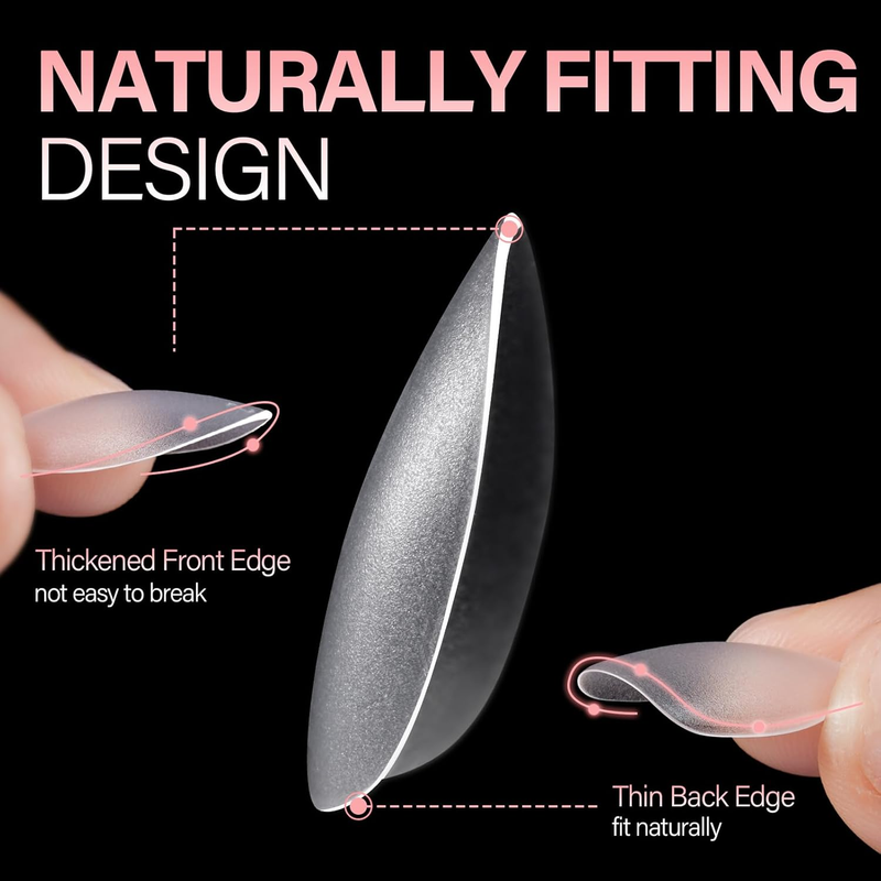 Nail Tips Short Almond Gel Tips 450PCS Pre-shaped Matte Full Cover Press On Nail