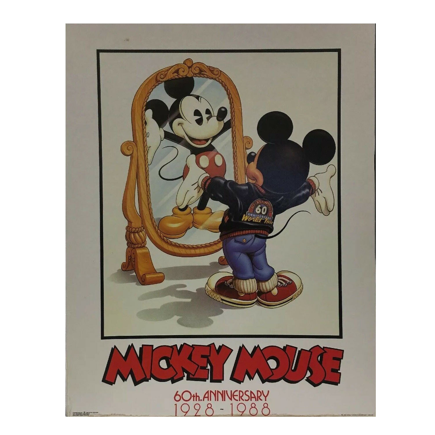 Mickey Mouse 60th Anniversary 1928-1988 Poster Wd-42
