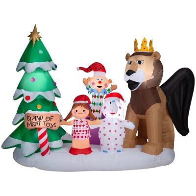 Gemmy Inflatable 10' Rudolph The Red Nosed Reindeer Island of Misfit Toys