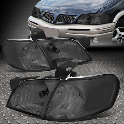 ДЛЯ 97-05 CHEVY VENTURE MONTANA ДЫМЧАТЫЙ КОРПУС ПРОЗРАЧНЫХ УГЛОВЫХ ФАР ГОЛОВНОГО СВЕТА