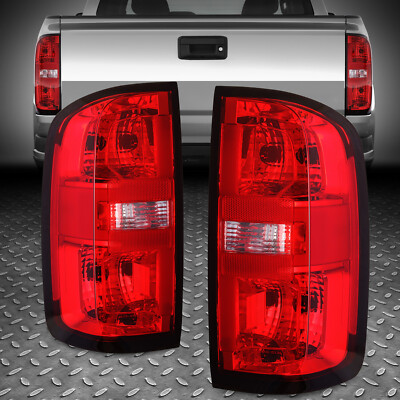 Для 15-22 Пар Chevy Colorado Хромированный корпус, Красная линза Заднего фонаря, Стоп-сигналы