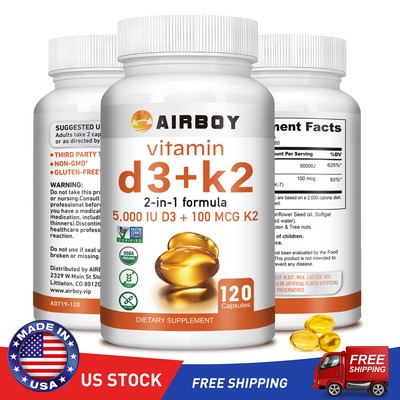 Vitamin D3+K2 - 2 in 1 Formula, Immune Support, Bone Health, Inflammatory