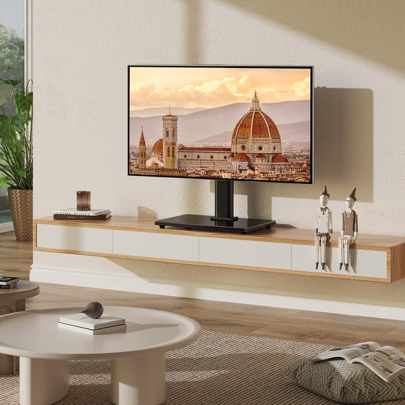 TV Stand with Power Outlet, Universal TV Mount Stand for 27-60 inch TVs，Height A
