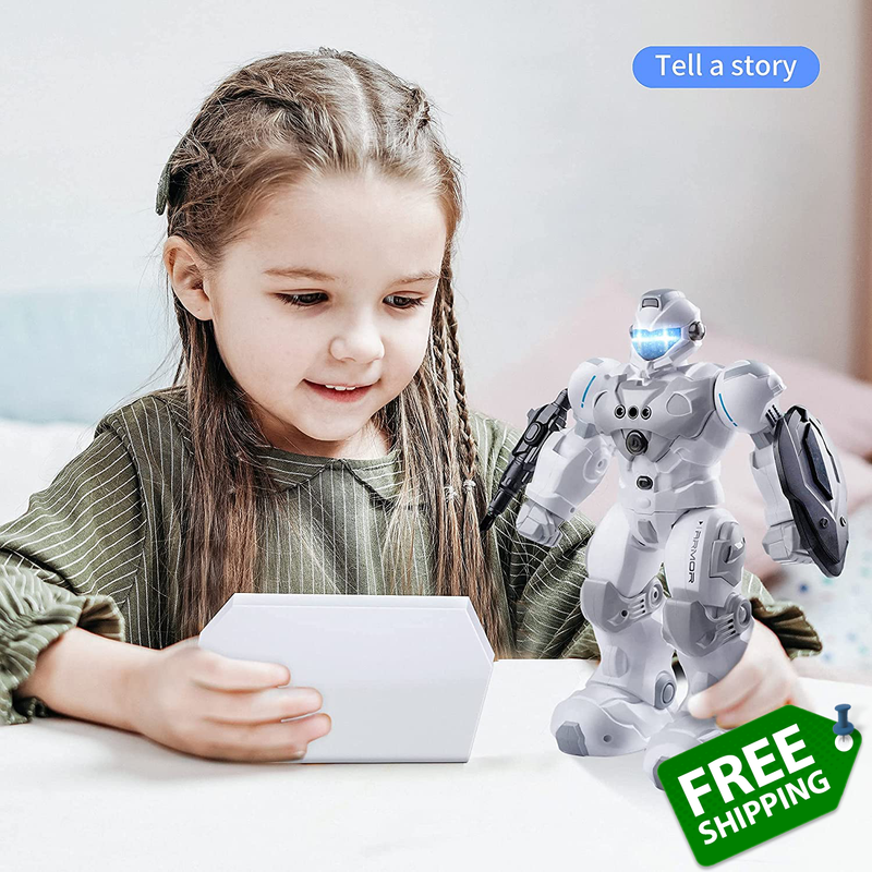 Q2 робот. Робот фотон. Фигурка с пультом. 4. Обучающий робот фотон.