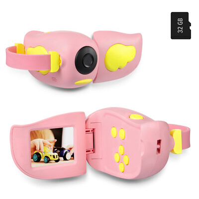 Dartwood 720P HD Kids Video Camera Camcorder with 32GB SD Card Children (Pink)