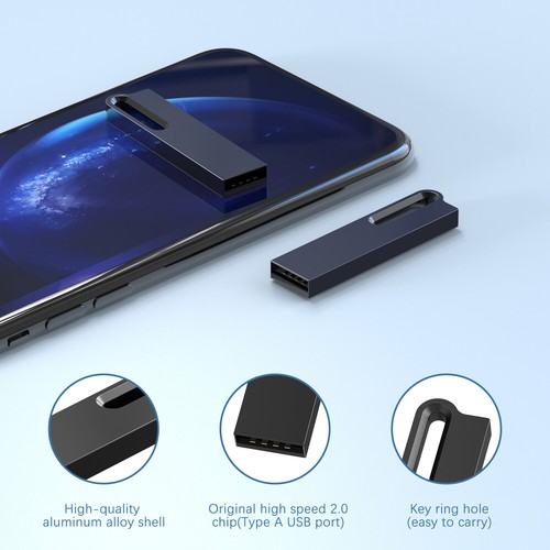 JUANWE USB 3.0 High Speed 1-10pcs lOT 32GB 64GB 128GB Metal Mini USB Flash Drive