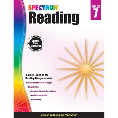 Spectrum Reading Comprehension Grade 7, Ages 12 to 13, 7th Grade Reading Com...