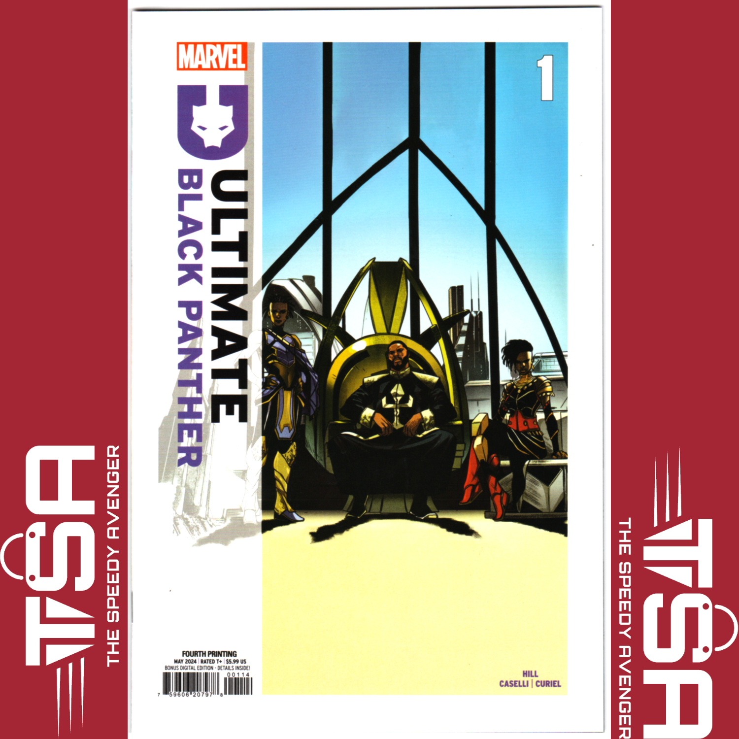 ULTIMATE BLACK PANTHER #1 Stefano Caselli 4th Printing Variant 2024 Marvel