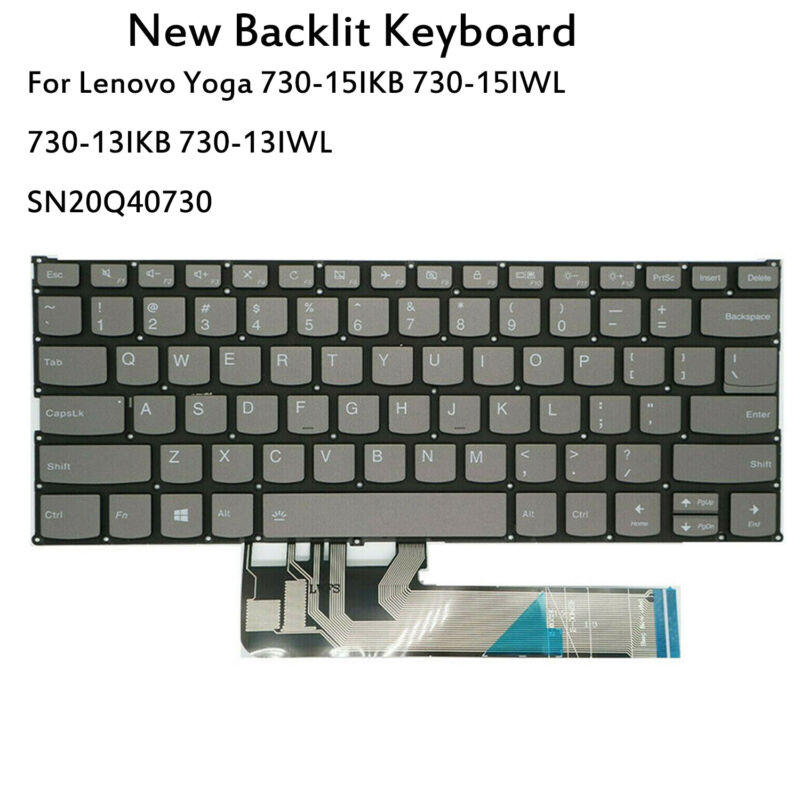 New For Lenovo Yoga 730-13ikb 730-13iwl 730-15ikb 730-15iwl Keyboard Backlit Us