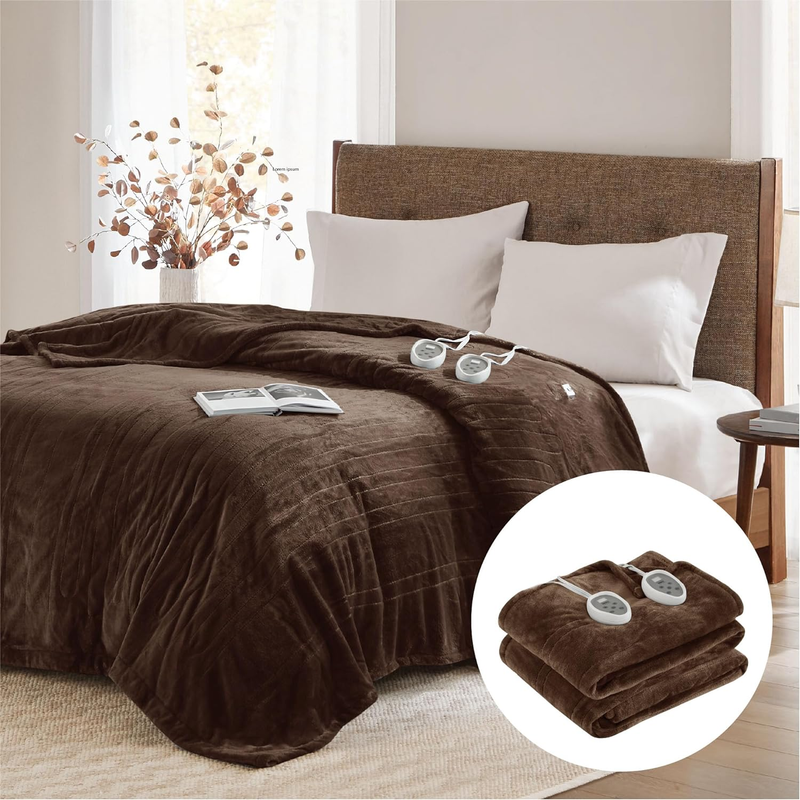 California King Electric Blanket with Dual Controls, Heated 