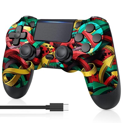 New Wireless Controller Dual Vibration Game Joystick Controller for PS4/Slim/Pro