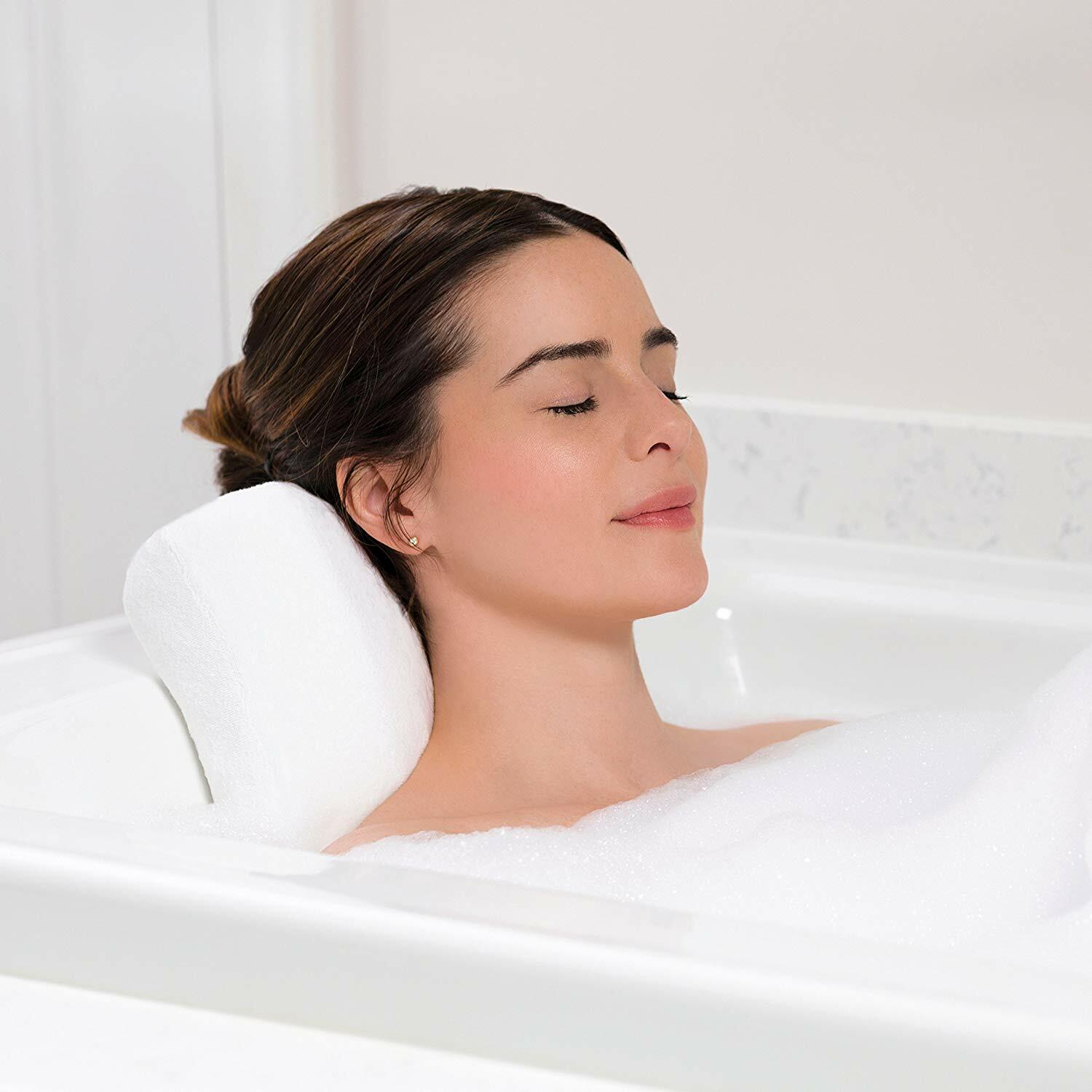 2 packs of Ginsey Spa Sensations, Suction Memory Foam Bath Pillow, Large Size