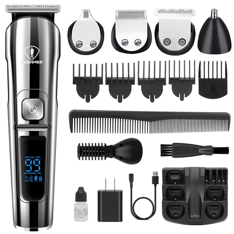 Ceenwes Beard Trimmer Hair Clippers Professional Mens Grooming Kit Cordless Wate