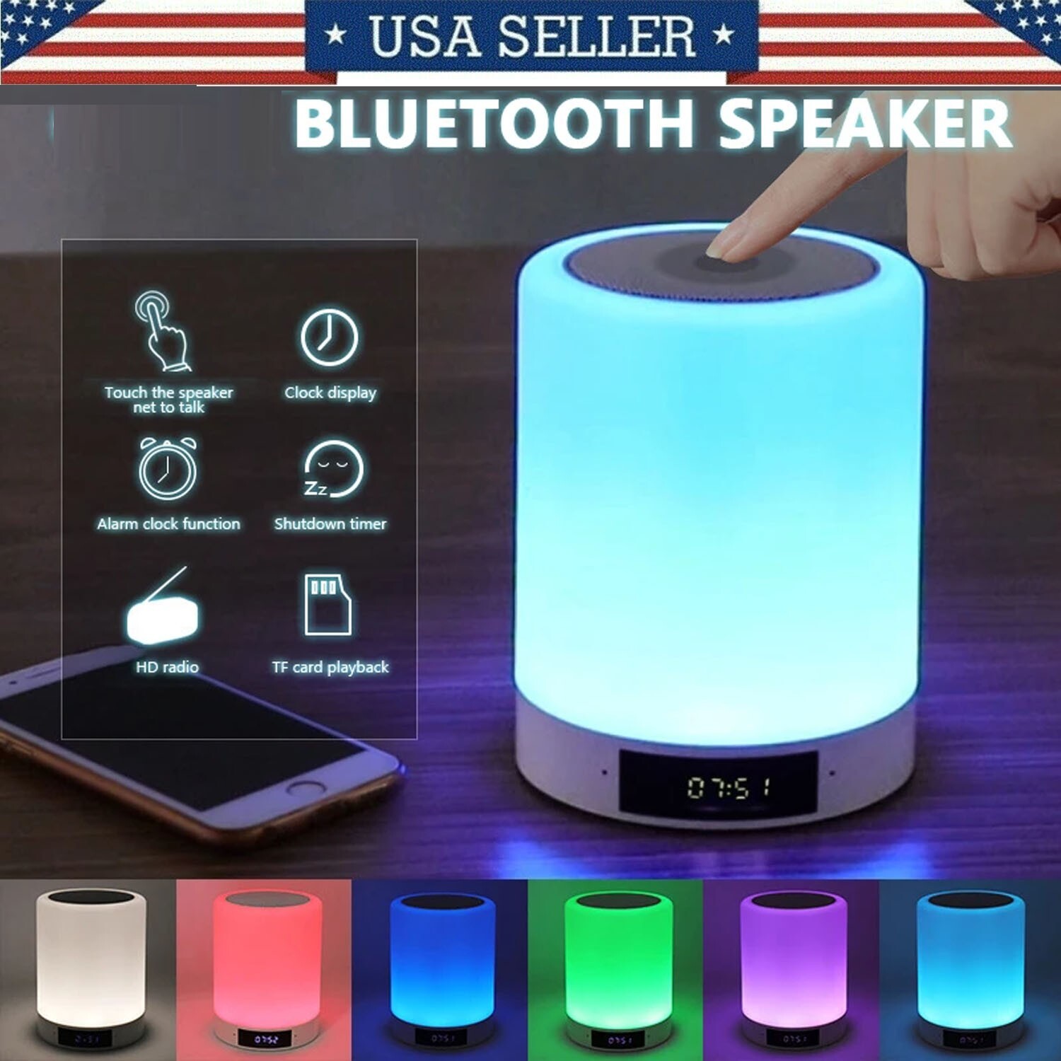 Alarm Clock Bluetooth Speaker
