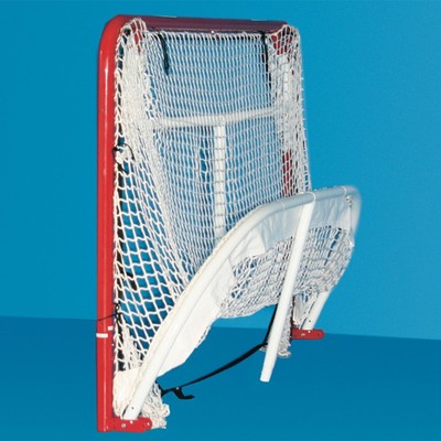 EZGoal 2 in. Folding Steel Hockey Goal with Backstop - Shooter Tutor & Target...