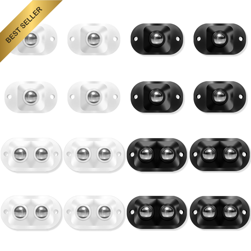 Small Wheels for Furniture, 16 PCS Self Adhesive Casters for Bins, Storage Boxes