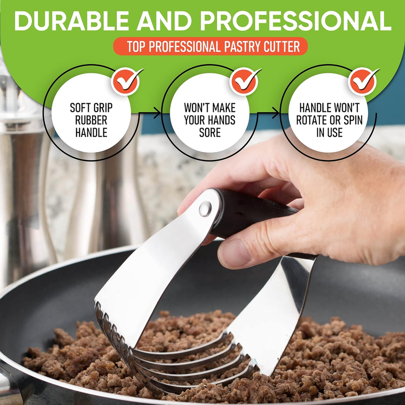 Dough Blender, Top Professional Pastry Cutter with Heavy Duty Stainless Steel Bl