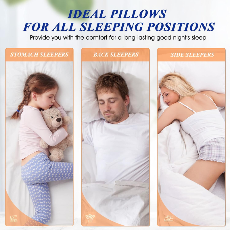 Supportive Firm Bed Pillows for Sleeping- King Size, Set of 2, Cooling Hotel Qua