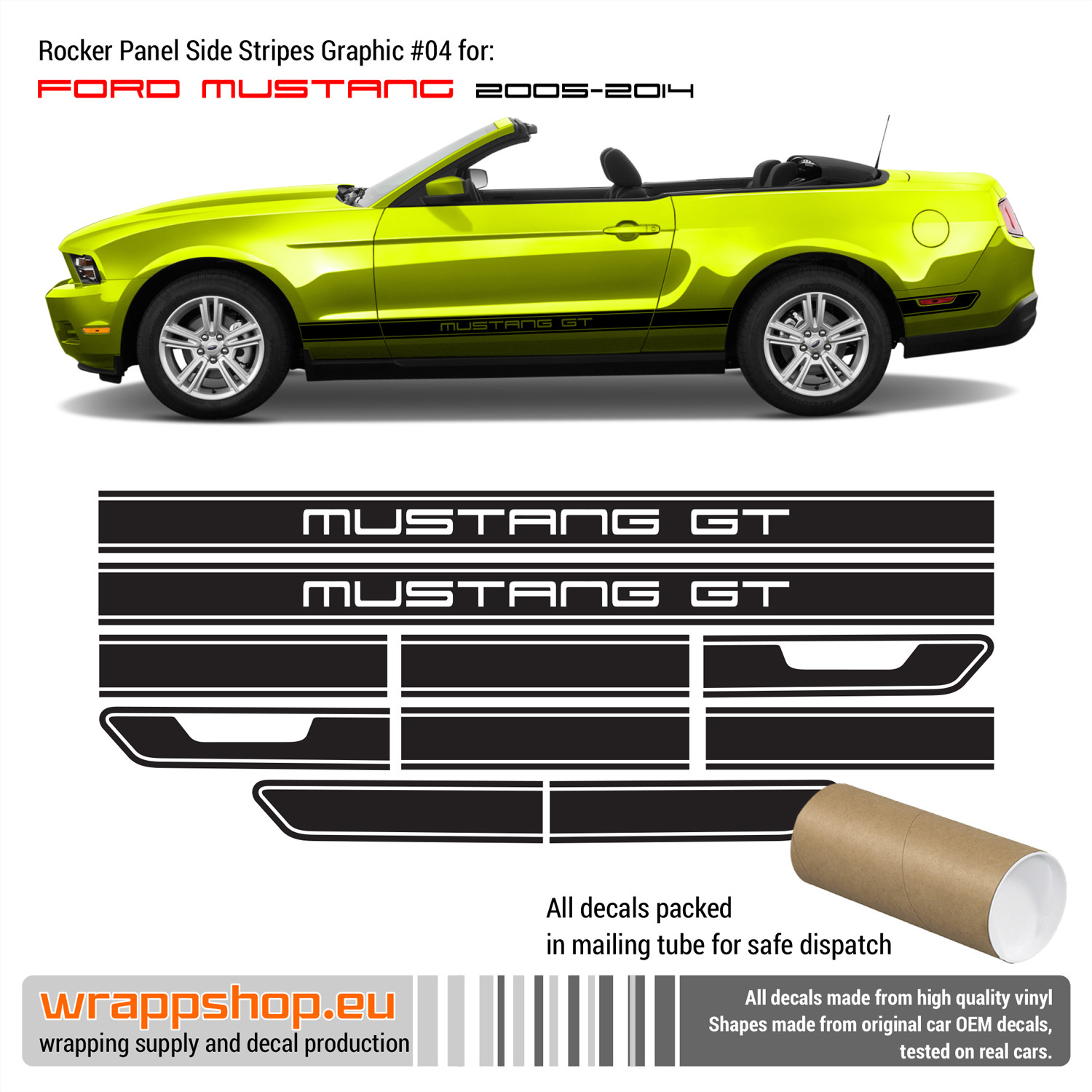 Rocker Panel Kit | FORD MUSTANG CONVERTIBLE GT 2022 Rocker Panel Kit | FORD MUSTANG CONVERTIBLE GT 2022