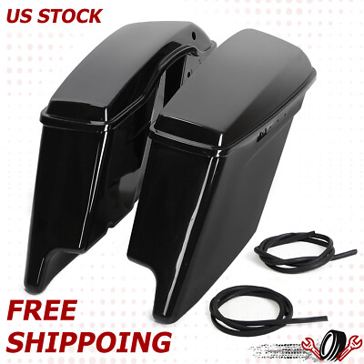 5'' Stretched Extended Hard Saddle Bags For Harley Touring Road Glide 2014-2024