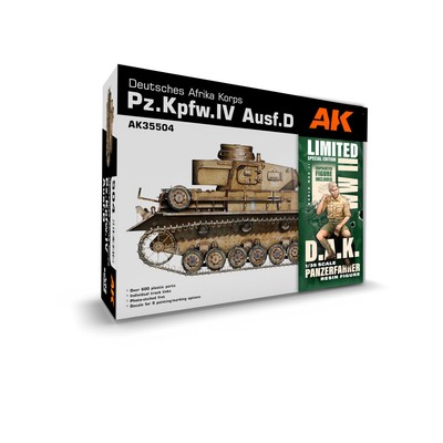 AK Model Kit PZ.KPFW.IV AUSF.D Afrika Korps (Special Ed) New