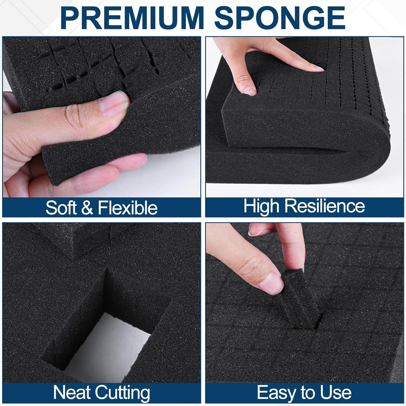 4 Pcs Pick and Pluck Foam Sheets 2 Size Polyurethane Pick Apart Foam Inserts Pad