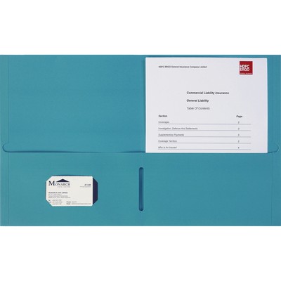Business Source Double Pocket Portfolio 8-1/2''x11-1/2'' 125Shts 25/BX TL 78555