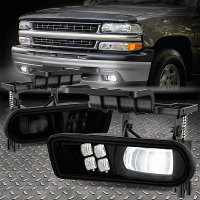 Для 99-02 Chevy Silverado Suburban Tahoe Дымчатые линзы светодиодного проектора Противотуманных фар