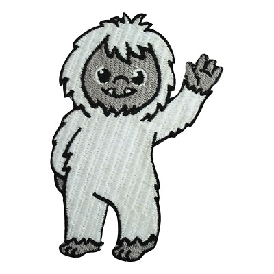 Yeti snowman patch, Yeti patch, bigfoot Embroidery Iron on Sew on patch 9x6cm