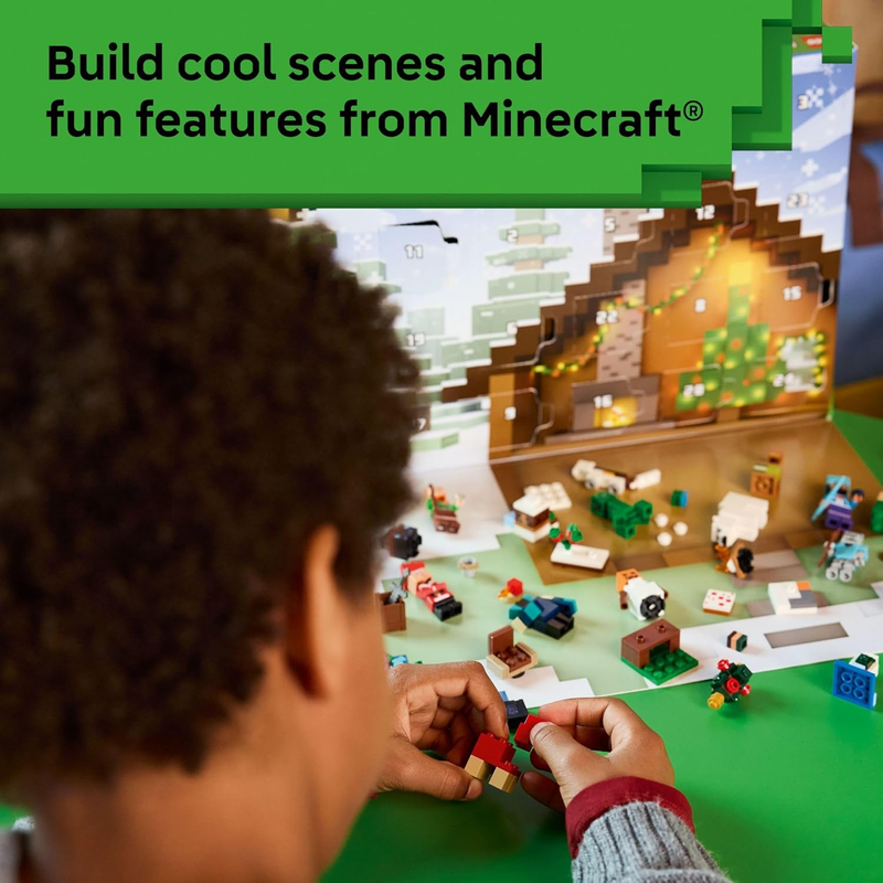 Minecraft Advent Calendar 2025 Building Toy - Kids Holiday Countdown Set for Boy