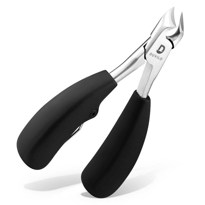 Heavy Duty Toenail Clippers for Ingrown and Thick Nails - Super Sharp Blades wit