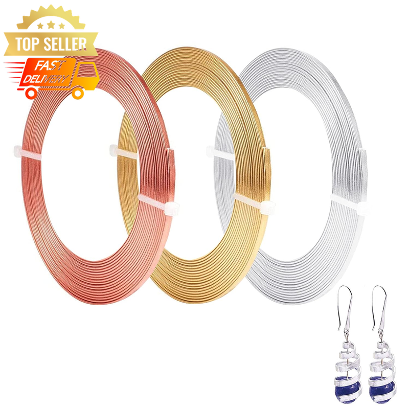 3 Rolls 1mm Aluminum Craft Wire Tarnish Resistant Jewelry Making DIY 3 Colors