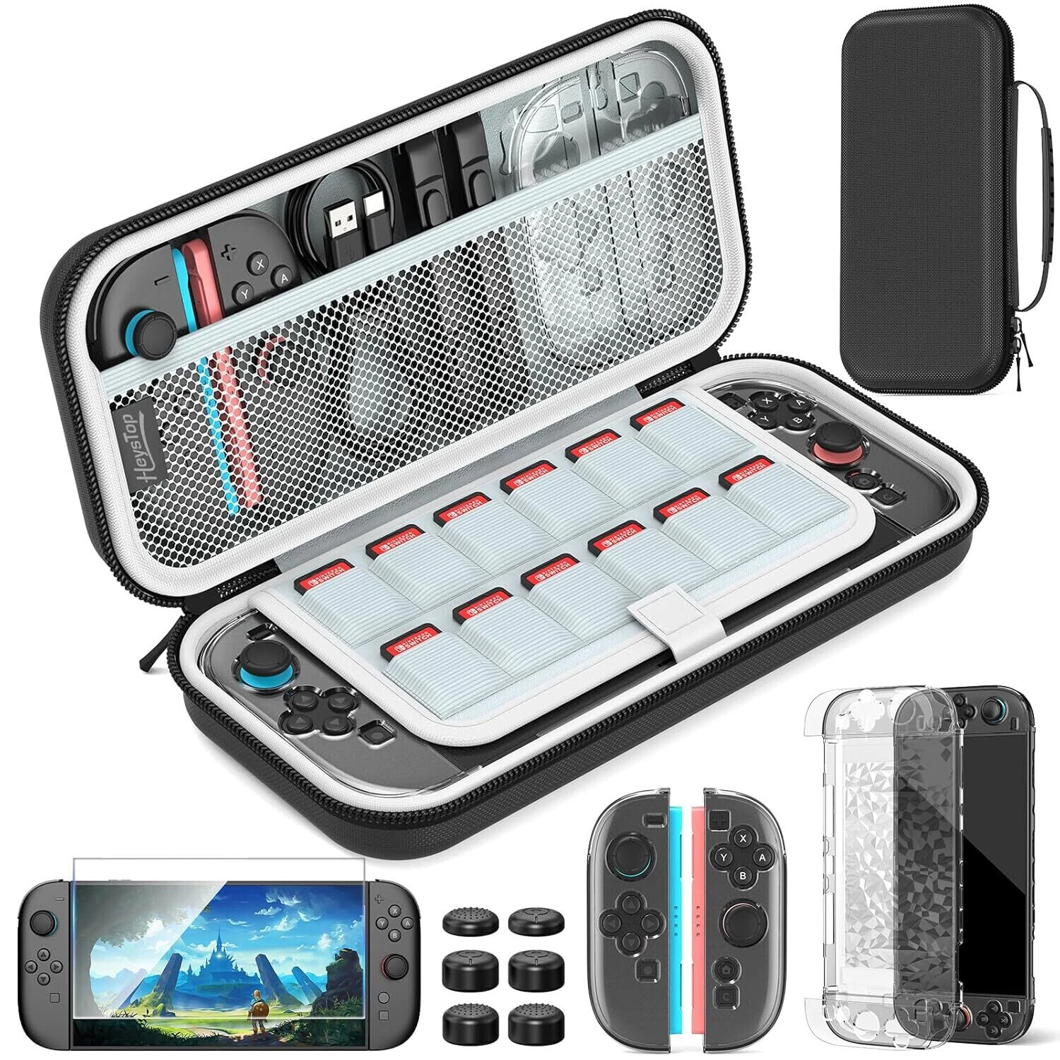 HEYSTOP Switch 2 Accessories Kit Upgraded Carrying Case for