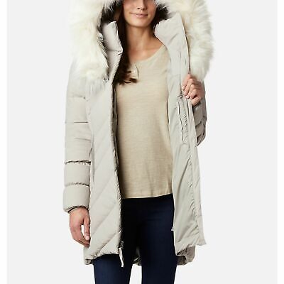 Pre-owned Columbia Size Xs Women 550-fill Power Down Insulated Parka, Winter Coat, Jacket In Gray