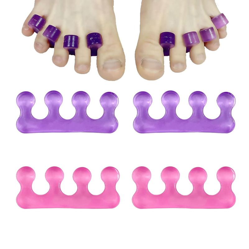 4 Pcs Toe Separators for Pedicure,Toe Separators for Women,Easy Finger and Toena