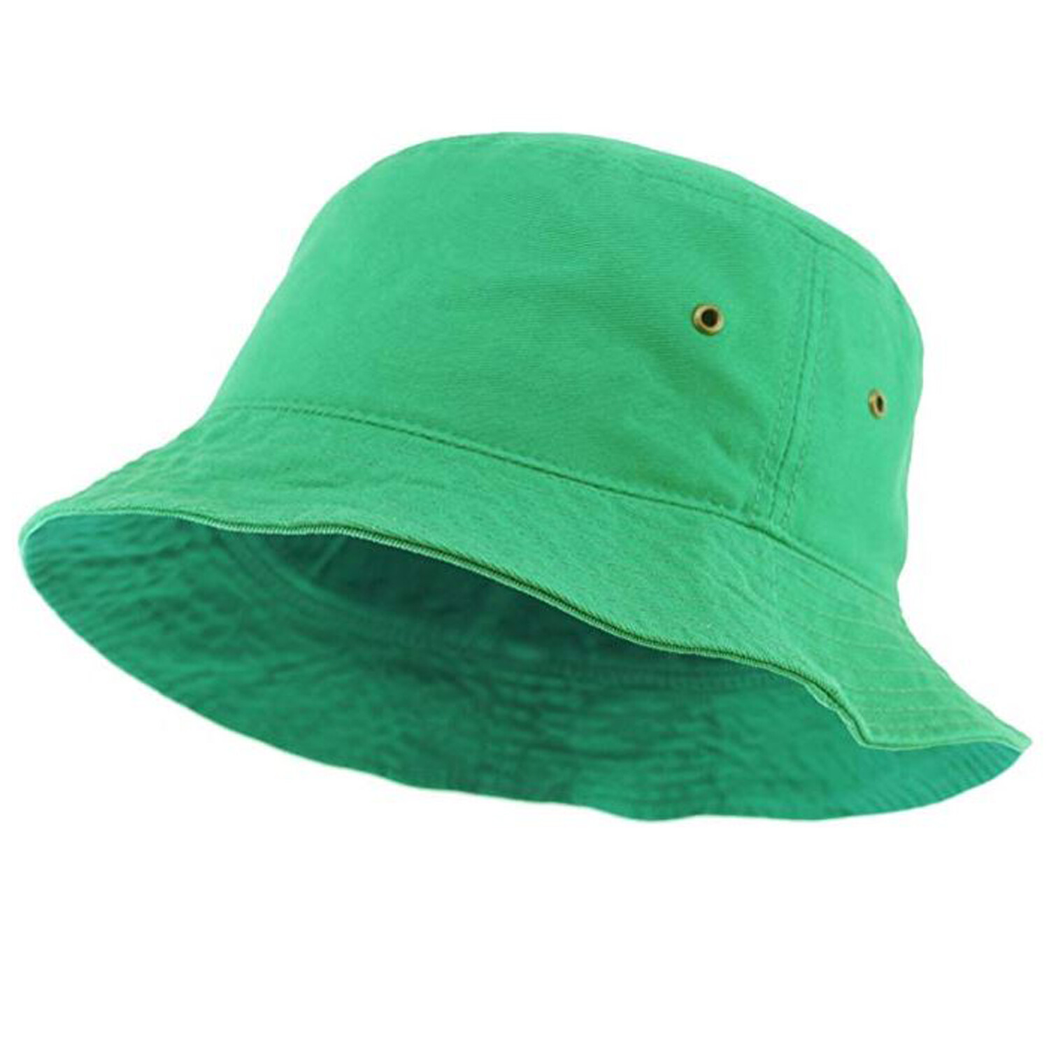Bucket Hat Kelly Green Cap Boonie Brim 100% Cotton Visor Sun