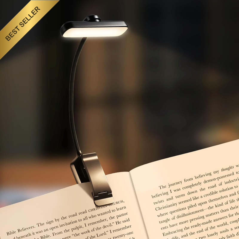 24 LED Book Light, Reading Light Night Light with 80 Hours Runtime, 3 Eye-Protec