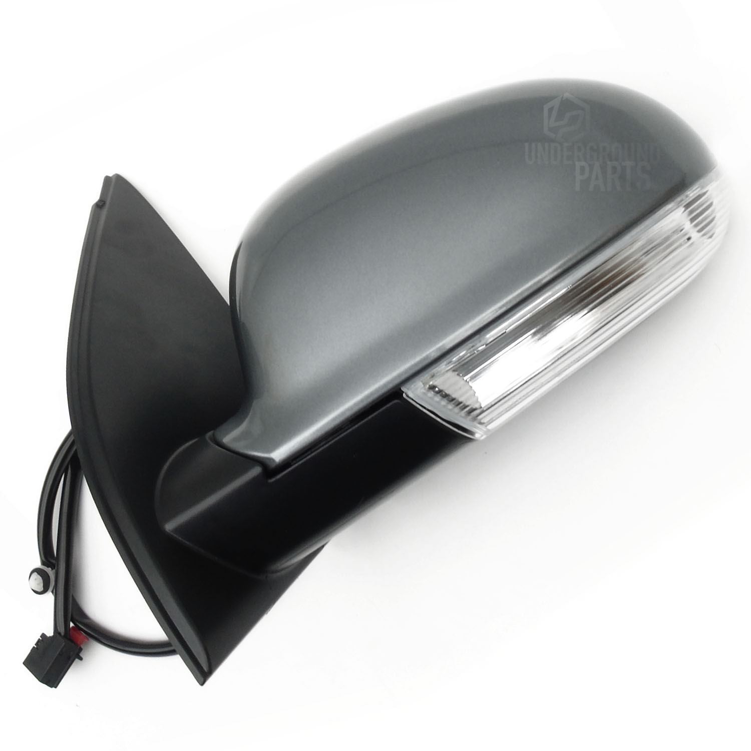 Passenger side LHS black wing mirror cover for Renault Clio 05-09 mk 3 casing
