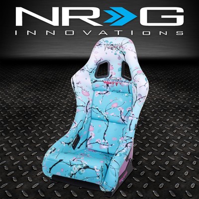 Ковшеобразное гоночное сиденье NRG Innovations Prisma с цветочным принтом Blossom с фиксированной спинкой Medium