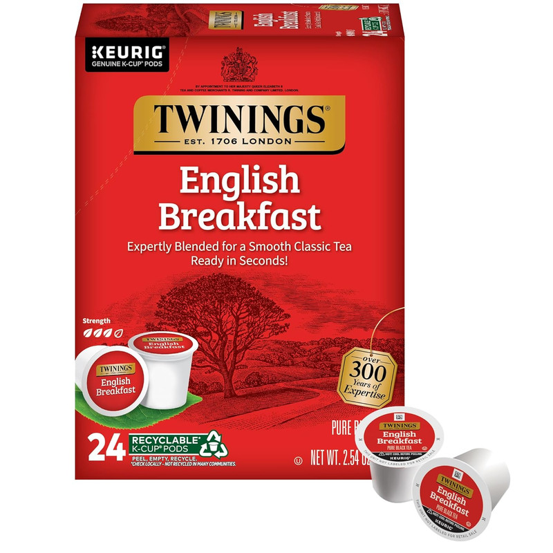 English Breakfast Black Tea K-Cup Pods for Keurig, 24 Count