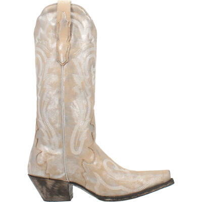 Pre-owned Dan Post Ladies Frost Bite Snip Toe Boots Dp4303 In White