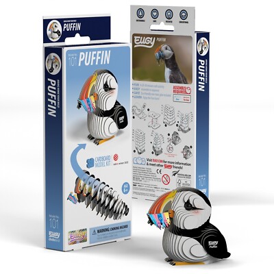 Puffin 3D Cardboard Model Kit Eugy New