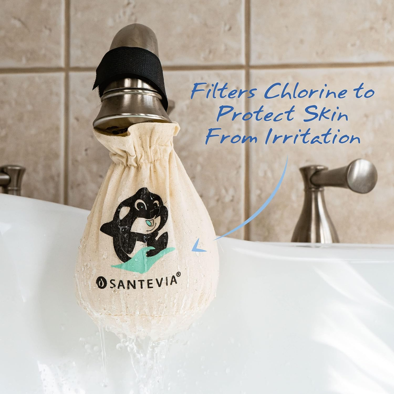 Organic Cotton Bath Faucet Filter by  – Sensitive Skin Bathtub Water Purifier wi