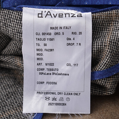 Pre-owned D'avenza Heather Gray Layered Check Soft Wool-cashmere Sport Coat 40r (eu 50)