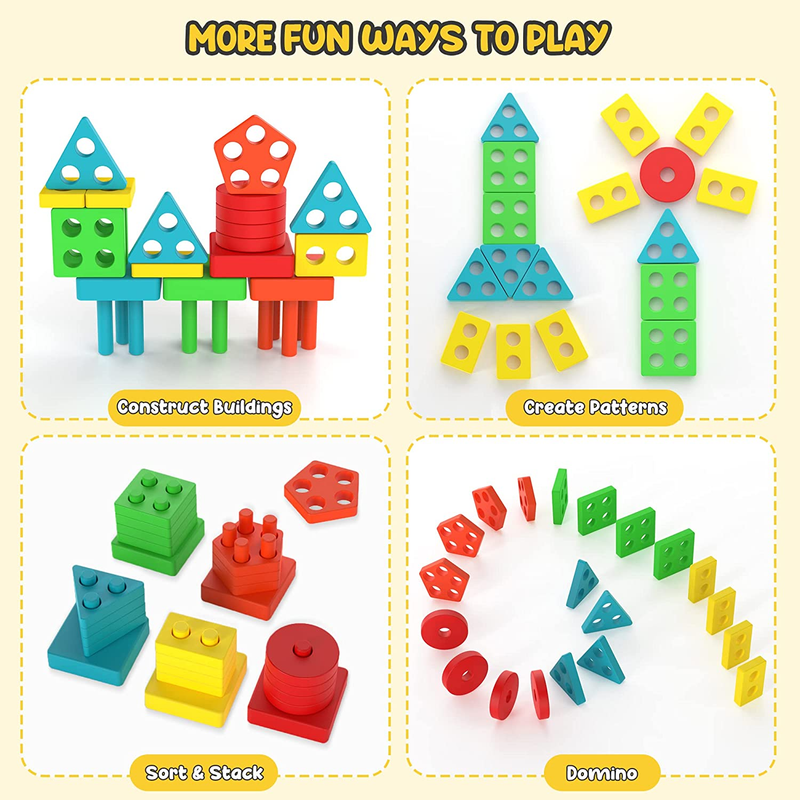 Baby Montessori Toys for 1 2 3 Year Old Boys Girls, Toddler Toys Age 1-2, Wooden